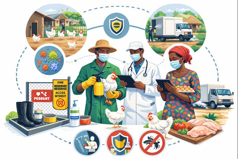 Biosécurité et prophylaxie: Protocoles pour maintenir la santé de vos poulets et des consommateurs