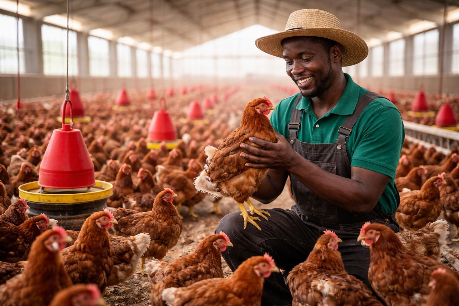 Élevage de la poulette, future poule pondeuse