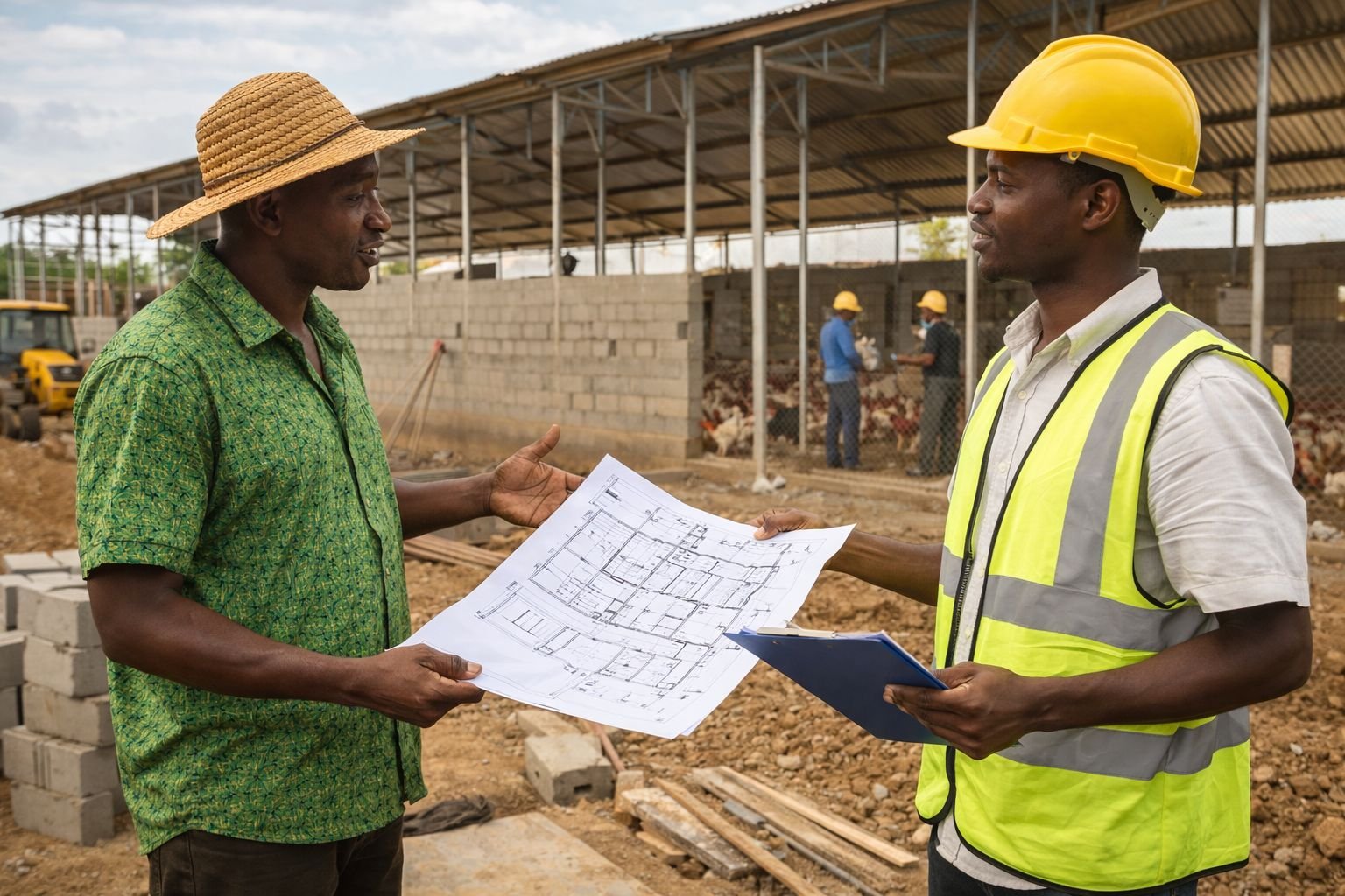 Implantation ferme et normes de construction de bâtiments