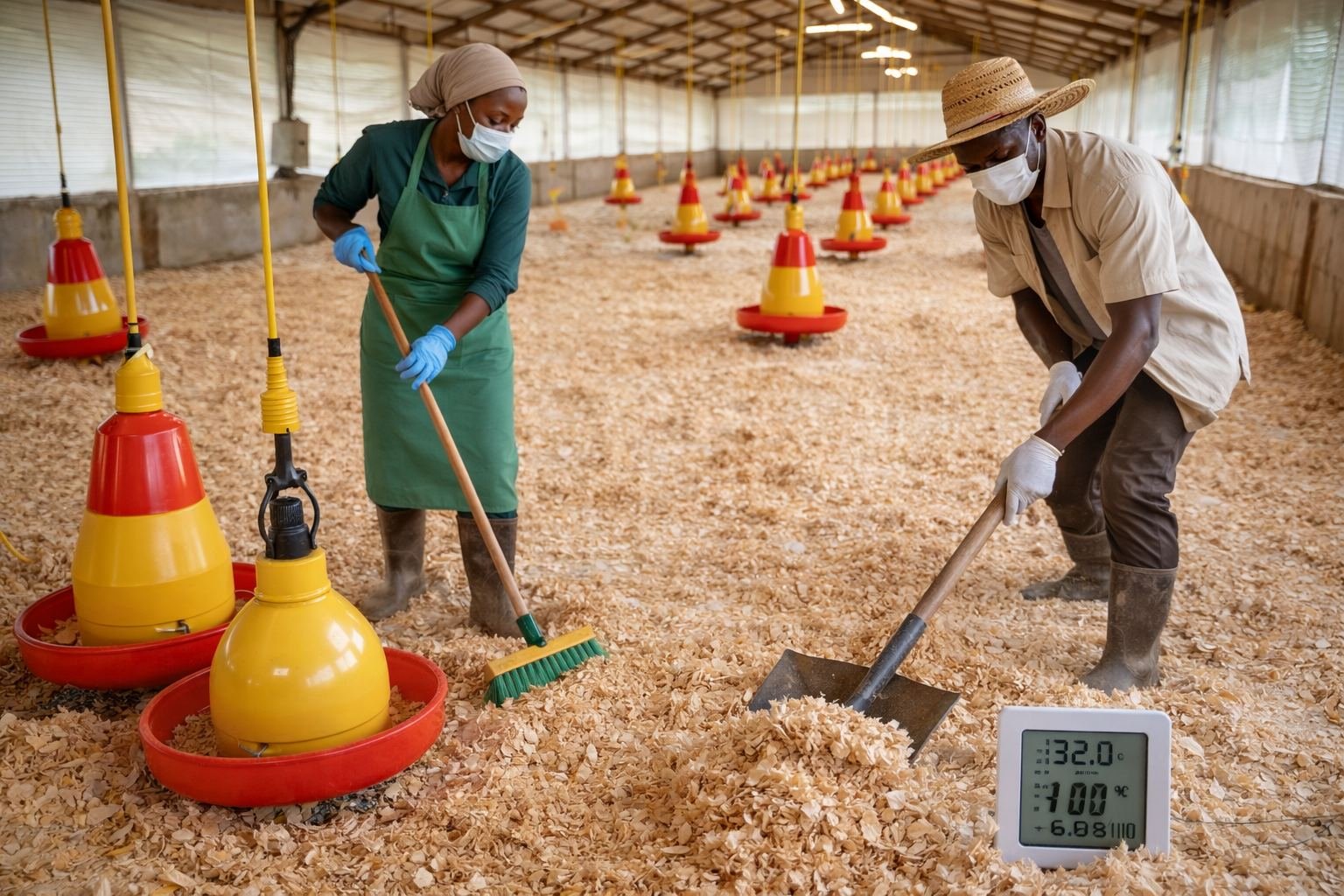 Préparation optimale du bâtiment pour la réception des poussins